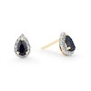 Thumbnail Image 0 of 9ct Yellow Gold Sapphire Pear Stud Earrings