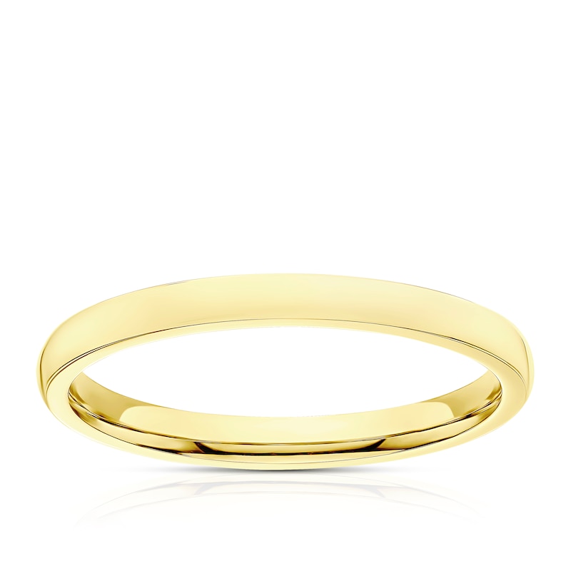 9ct Yellow Gold 2mm Super Heavy Court Ring