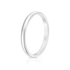 Thumbnail Image 1 of 18ct White Gold 2mm Extra Heavy D Shape Ring