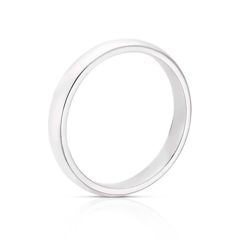9ct White Gold 3mm Super Heavy Court Ring
