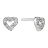 Thumbnail Image 0 of Children's Sterling Silver Cubic Zirconia Heart Earrings
