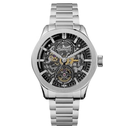 Ingersoll Bronc Men's Automatic Black Skeleton Dial Stainless Steel Bracelet Watch