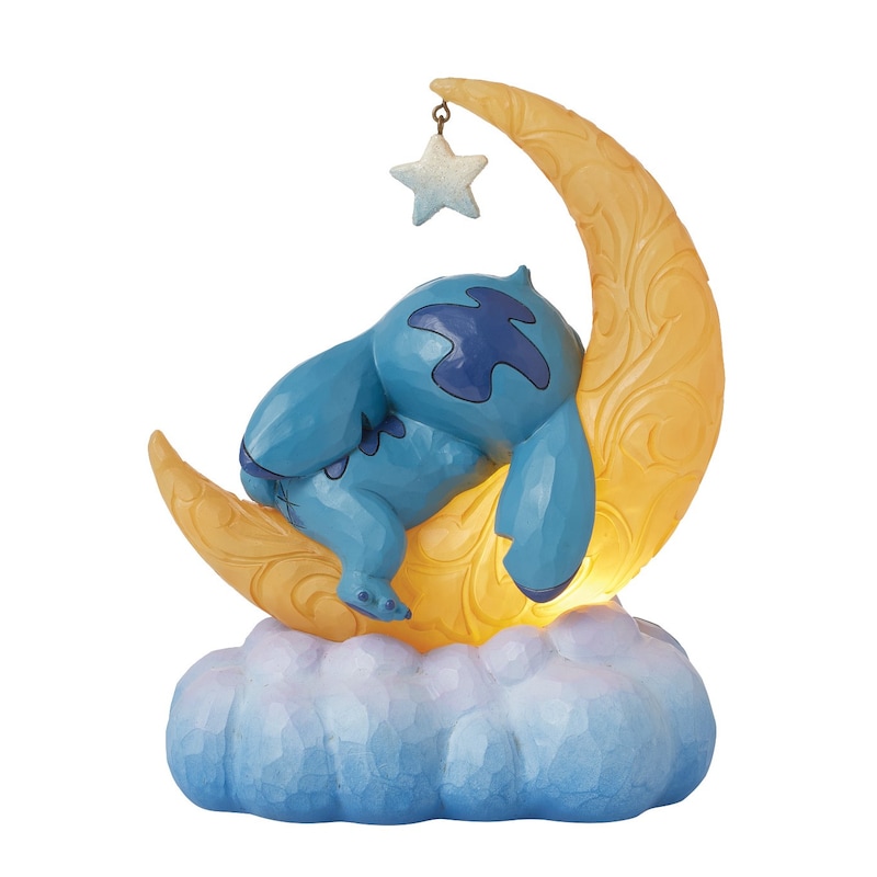 Main Image 2 of Stitch & Scrump On Light Up Moon Sweet Dreams Figurine