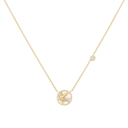 Ania Haie Gold Tone Starry Mother of Pearl Necklace