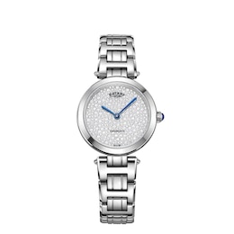 Rotary Ladies' Traditional Crystal Set Stainless Steel Watch