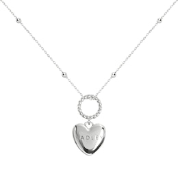 Radley Silver Tone Hanging Heart Pendant Necklace