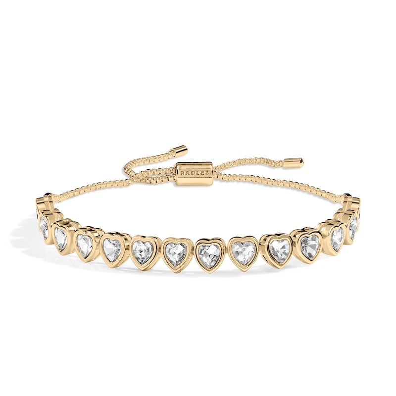 Main Image 1 of Radley 18ct Pale Gold Plated Heart Stone Set Bracelet