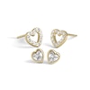 Thumbnail Image 2 of Radley Gold Tone Sterling Silver Stone Set Heart Twin Pack Stud Earrings