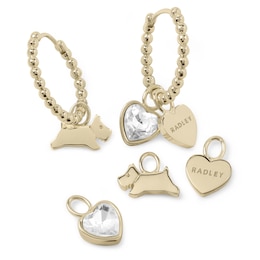 Radley 18ct Gold Plated Bobble Hoop Earring & Charm Set