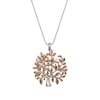 Thumbnail Image 0 of Silver  Rhodium  & Rose Gold Diamond Tree Pendant