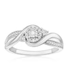 Thumbnail Image 1 of Engagement Ring Sterling Silver 0.12ct Diamond Ring