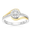 Thumbnail Image 1 of Engagement Ring Sterling Silver & 9ct Yellow Gold 0.20ct Diamond Ring