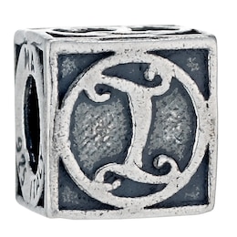 Charmed Memories Sterling Silver L Initial Bead