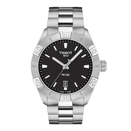 Tissot PR 100 Sport Men's Black Dial Stainless Steel Bracelet Watch