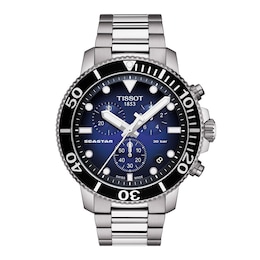 Tissot Seastar 1000 Blue Dial Chronograph Men's Steel Bracelet Watch