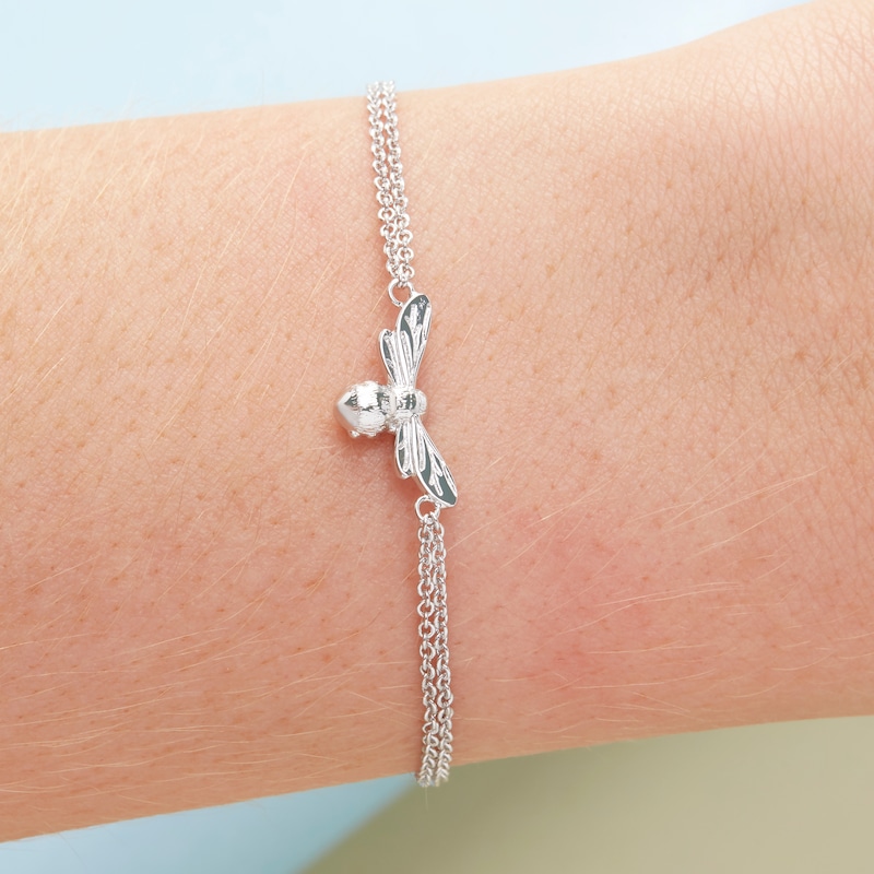 Main Image 3 of Olivia Burton Lucky Bee Rhodium Plated Bracelet