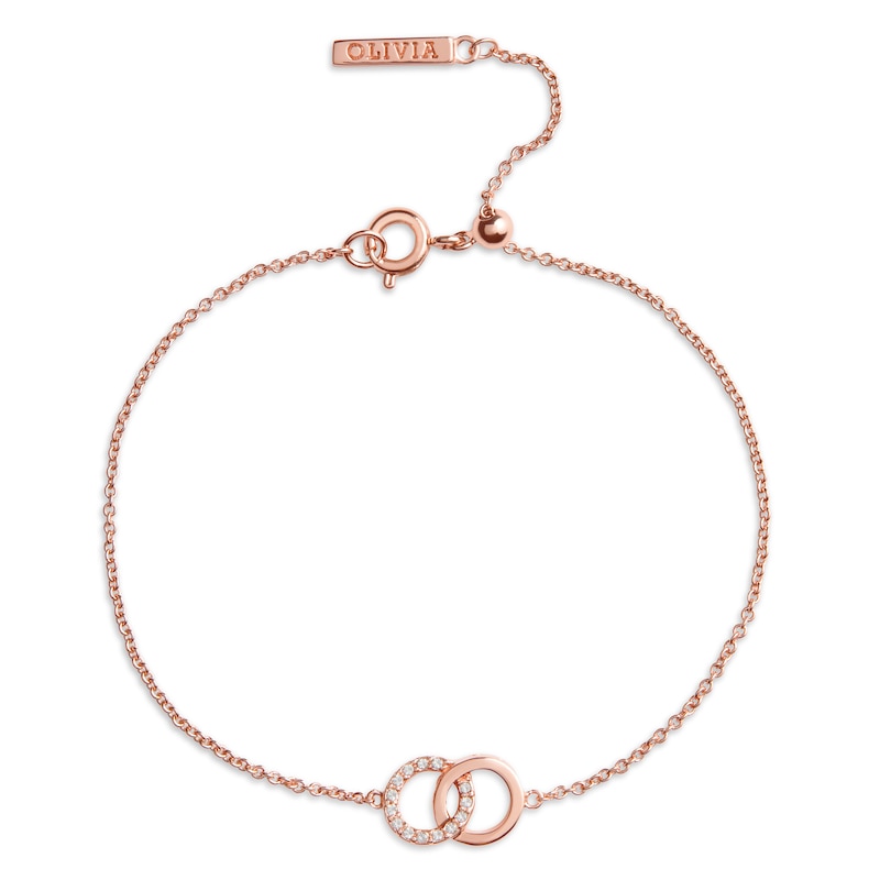 Main Image 1 of Olivia Burton Bejewelled Interlink Rose Gold Tone Bracelet