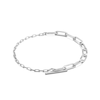 Thumbnail Image 2 of Ania Haie Sterling Silver Mixed Link T-Bar Bracelet