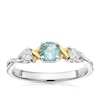 Thumbnail Image 0 of Sterling Silver & 9ct Gold Blue Topaz Three Stone Ring