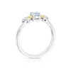 Thumbnail Image 2 of Sterling Silver & 9ct Gold Blue Topaz Three Stone Ring