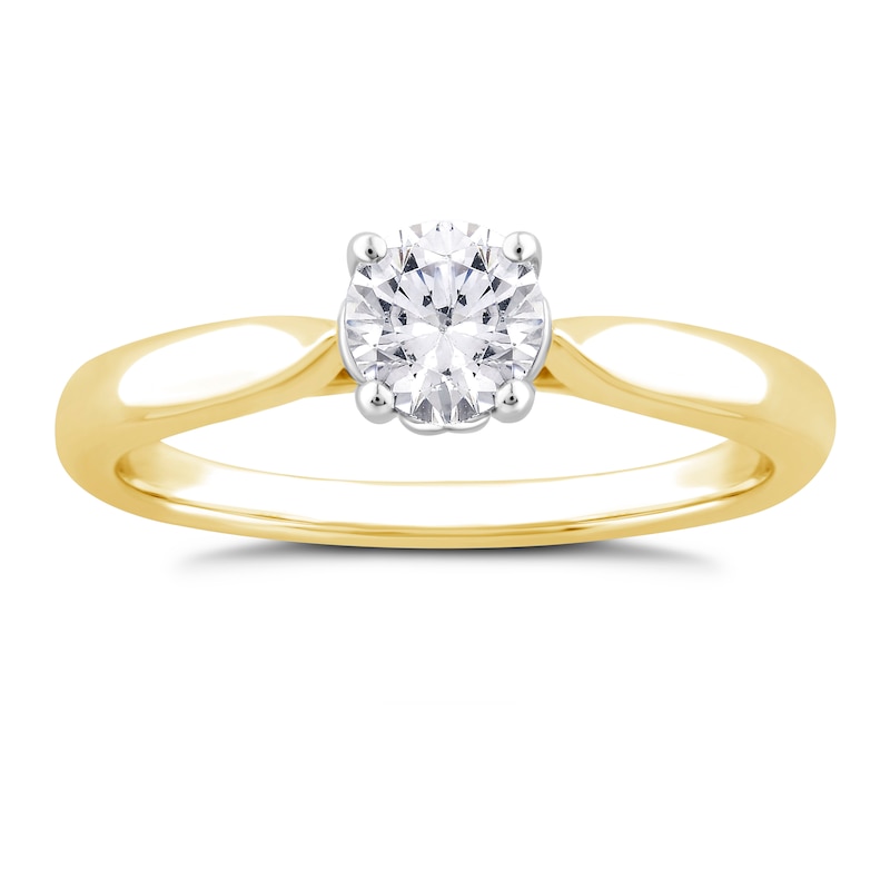 9ct Yellow Gold 0.66ct Diamond Solitaire Ring