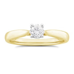 9ct Yellow Gold 0.30ct Diamond Solitaire Ring