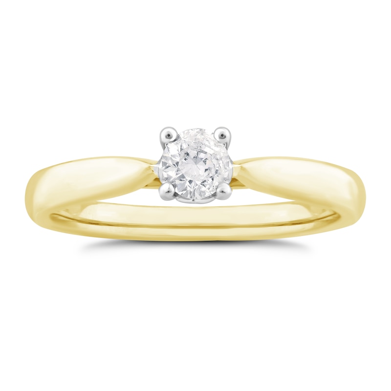 9ct Yellow Gold 0 30ct Diamond Solitaire Ring H Samuel