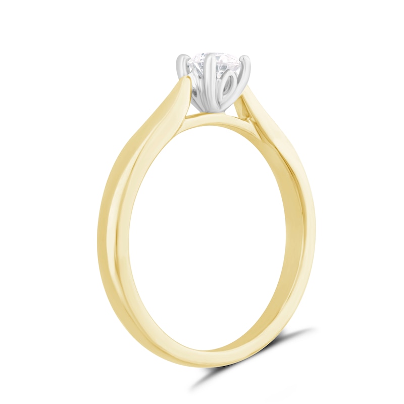 Main Image 2 of 9ct Yellow Gold 0.30ct Diamond Solitaire Ring