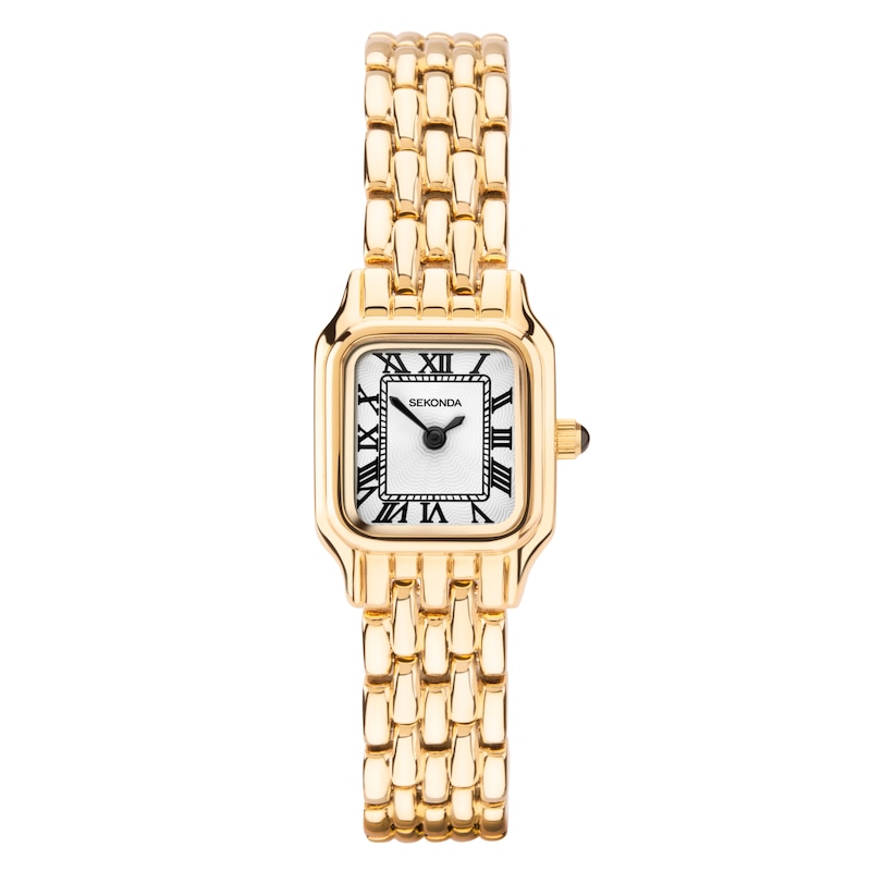 Sekonda Ladies' Monica White Dial Gold Alloy Bracelet Watch