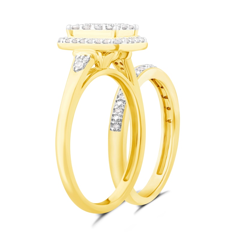 Perfect Fit 9ct Yellow Gold 0.40ct Total Diamond Bridal Set | H.Samuel