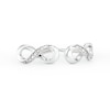 Thumbnail Image 1 of 9ct White Gold Infinity Diamond Stud Earrings