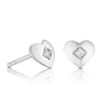Thumbnail Image 0 of 9ct White Gold Heart Diamond Stud Earrings