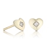 Thumbnail Image 0 of 9ct Yellow Gold Heart Diamond Stud Earrings