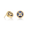 Thumbnail Image 0 of Sterling Silver & 18ct Gold Plated Vermeil Diamond & Sodalite Stud Earrings