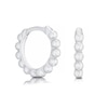 Thumbnail Image 4 of Sterling Silver Cubic Zirconia Cuff, Stud & Hoop Earring Set
