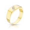 Thumbnail Image 1 of 9ct Yellow Gold & Diamond Polished Signet Ring