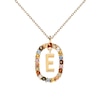 Thumbnail Image 1 of PDPAOLA  18ct Gold Plated Gemstones Initial E Pendant