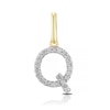 Thumbnail Image 0 of 9ct Yellow Gold Diamond Initial Q Pendant Charm