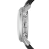 Thumbnail Image 1 of Fossil Men's Silver Tone Black Leather Strap Watch