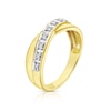 Thumbnail Image 1 of 9ct Yellow Gold 0.12ct Diamond Crossover Ring