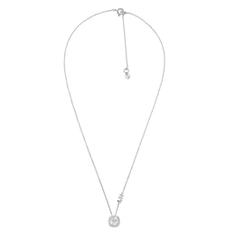 Michael Kors Brilliance Sterling Silver CZ MK Pendant