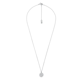 Michael Kors Brilliance Sterling Silver CZ Disc Pendant