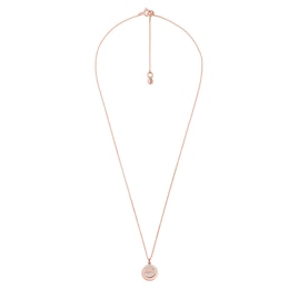 Michael Kors Brilliance 14ct Rose Gold Plated Disc Pendant