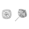 Thumbnail Image 1 of Michael Brilliance Kors Sterling Silver CZ Cushion Earrings