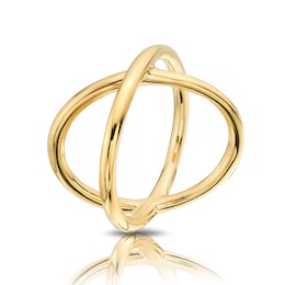 Sterling Silver & 18ct Gold Plated Vermeil Crossover Ring