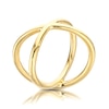 Thumbnail Image 1 of Sterling Silver & 18ct Gold Plated Vermeil Crossover Ring