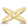 Thumbnail Image 2 of Sterling Silver & 18ct Gold Plated Vermeil Crossover Ring
