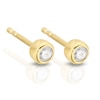 Thumbnail Image 1 of Sterling Silver & 18ct Gold Plated Vermeil 0.15ct Diamond Stud Earrings