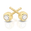 Thumbnail Image 2 of Sterling Silver & 18ct Gold Plated Vermeil 0.15ct Diamond Stud Earrings