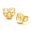 Thumbnail Image 3 of Sterling Silver & 18ct Gold Plated Vermeil 0.15ct Diamond Stud Earrings